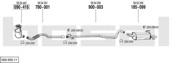 BOSAL 088.990.11 Exhaust System